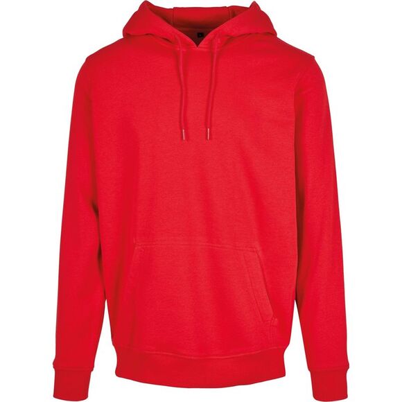 Build Your Brand Mens Heavy Pullover Hoodie / Red